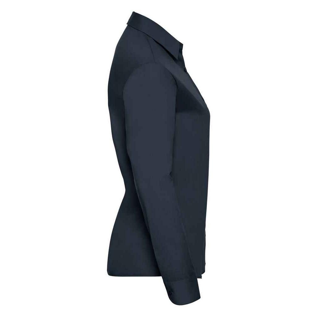 Russell Collection Poplin lettstelt langermet formell skjorte for kvinner/damer