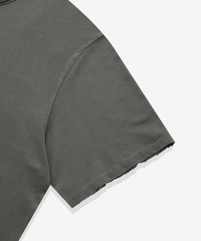 COVERNAT Pigment Washed Arch Logo T-Shirt Charcoal