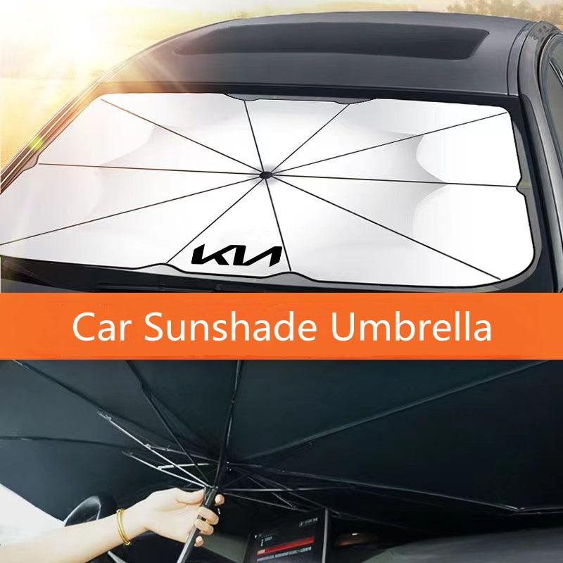 AANY1 Car Sunshade Umbrella Front Windshield Sunshade Uv Umbrella For KIA KN K3 K5 Sportage Sorento Picanto Ceed RIO 2 3 4 Accessories