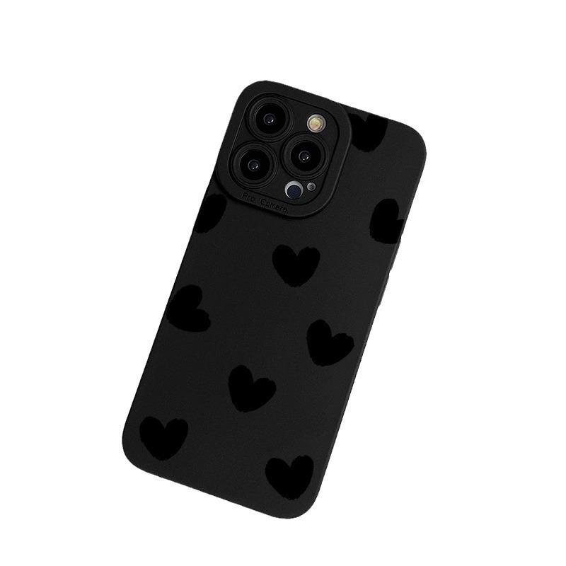 Black Love Heart Pupil Eye Case for iPhone 11/12/13/14/15/XSMAX