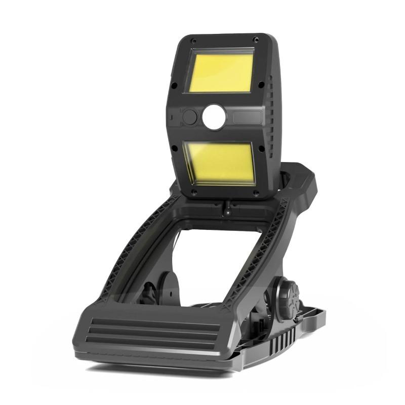 Solar Clamp Lights Outdoor Motion Sensor Waterproof 3 Modes LED Work Light For Camping Fence Garage Garden Lighting