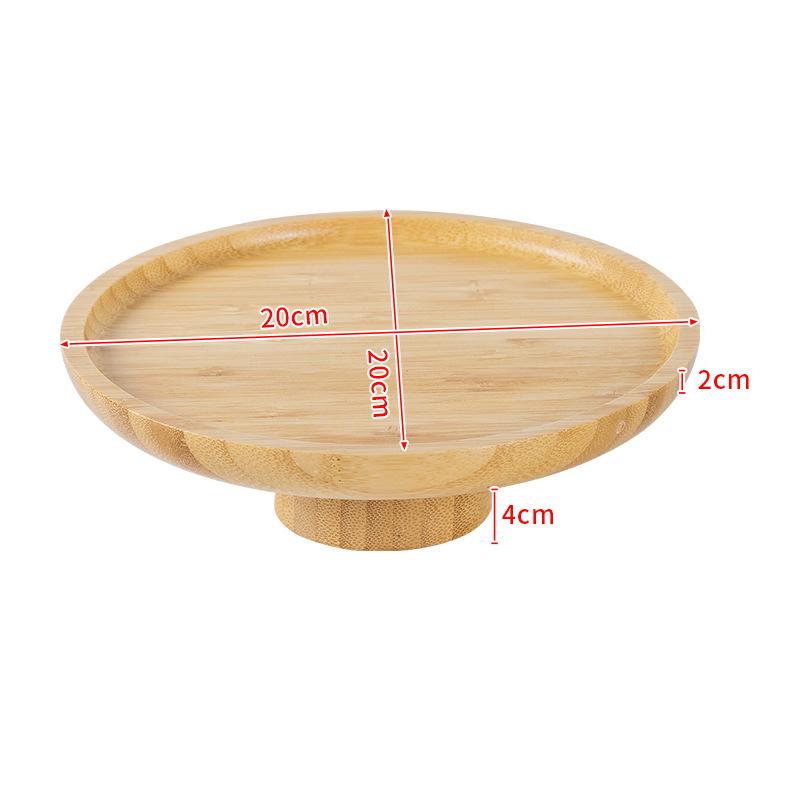 Bamboo Mini Tray Multi Style Storage Trays For Jewelry Photography Props Coaster Flower Pot Base Desktop Storage Supplies