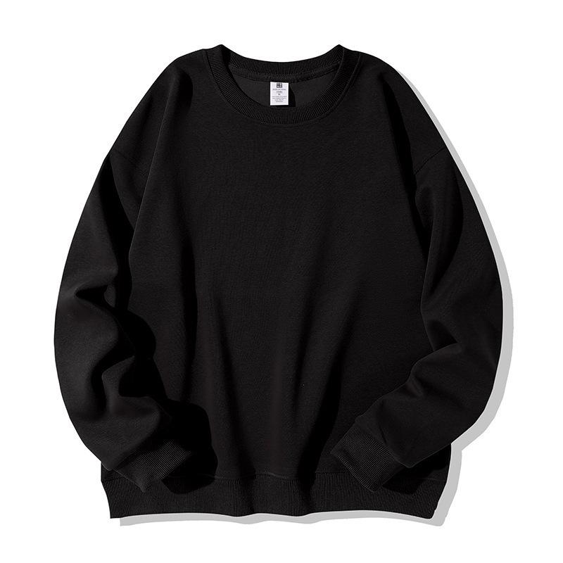 Unisex Wine Red Thick Warm Round Neck Long Sleeve Hoodie