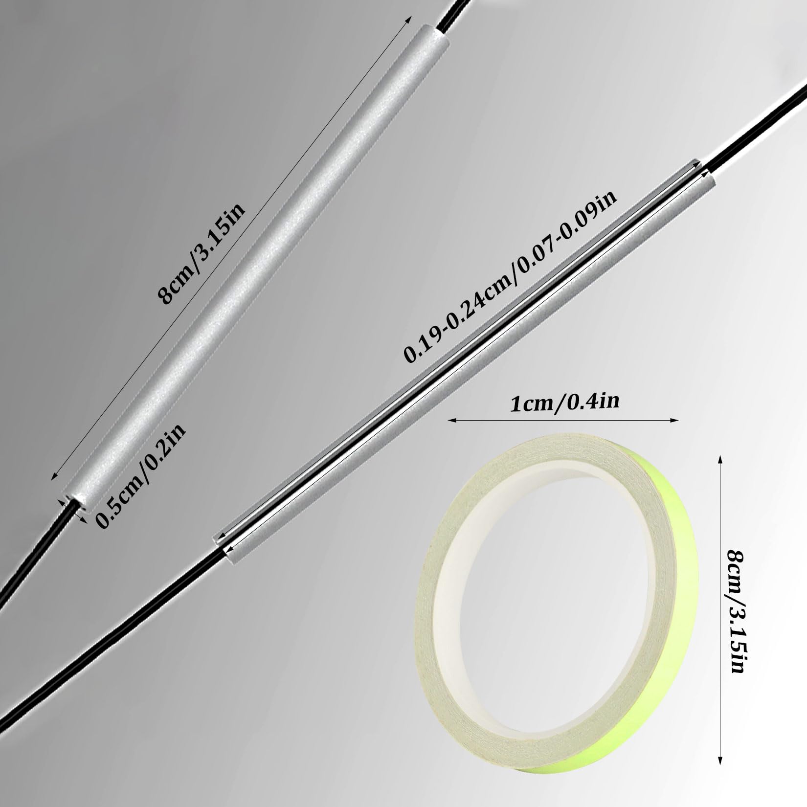 

Bike Spoke Reflectors Set - 360° Visibility, Green Outline, Cat-Eye Alternative