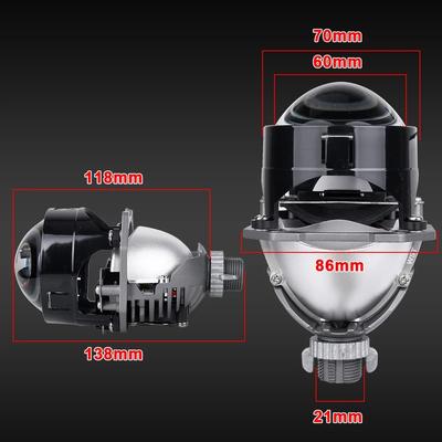 2.5 Inch Bi LED Projector Lens Led Light For H4 H7 9005 9006 Car Headlight Bulbs