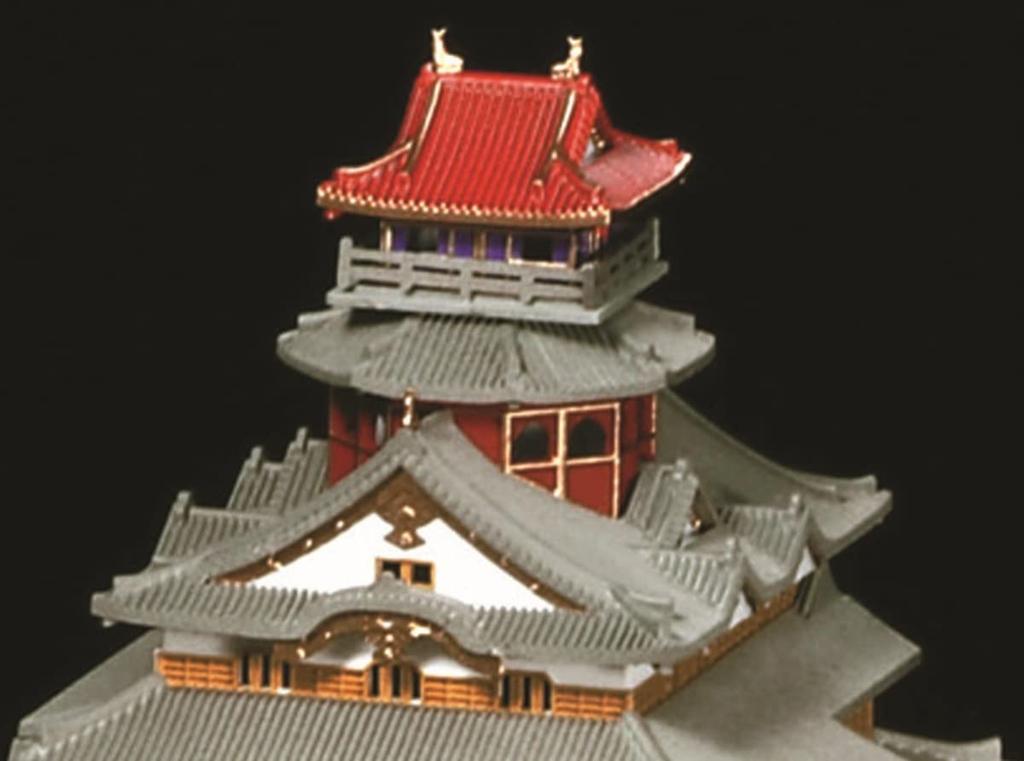 Doyusha 1/360 Japanese Famous Castle Standard Azuchi Castle Plastic Model S-26 Molded Color
