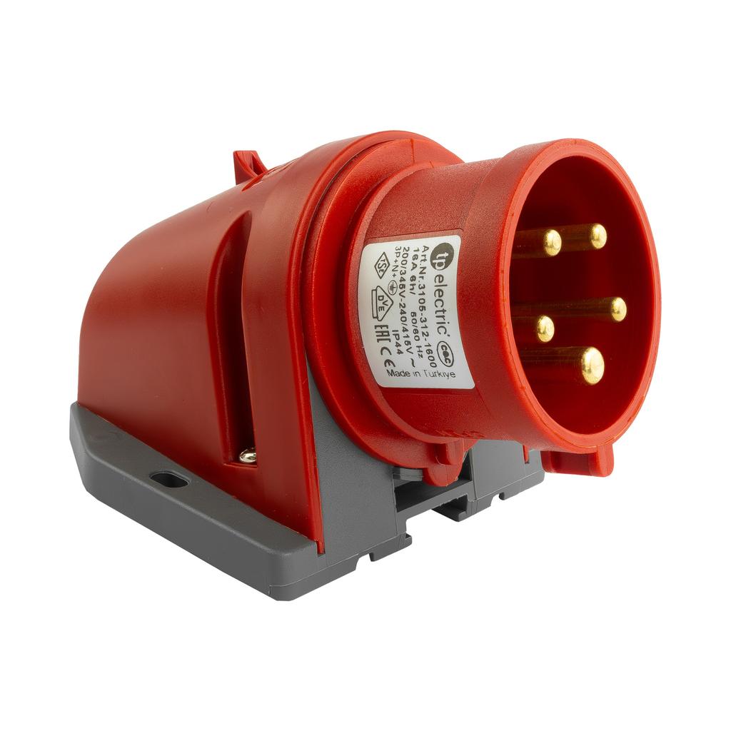 Wtyczka Natynkowa Siłowa Cee 5P 16A 400V Ip44 Wtyk Przemysłowy