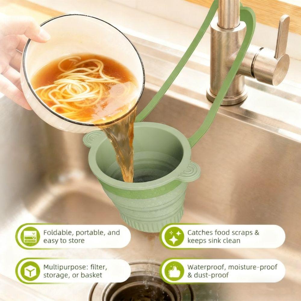 Durable Silicone Silicone Strainer Basket Reusable Sink Colander  Fruit Washing