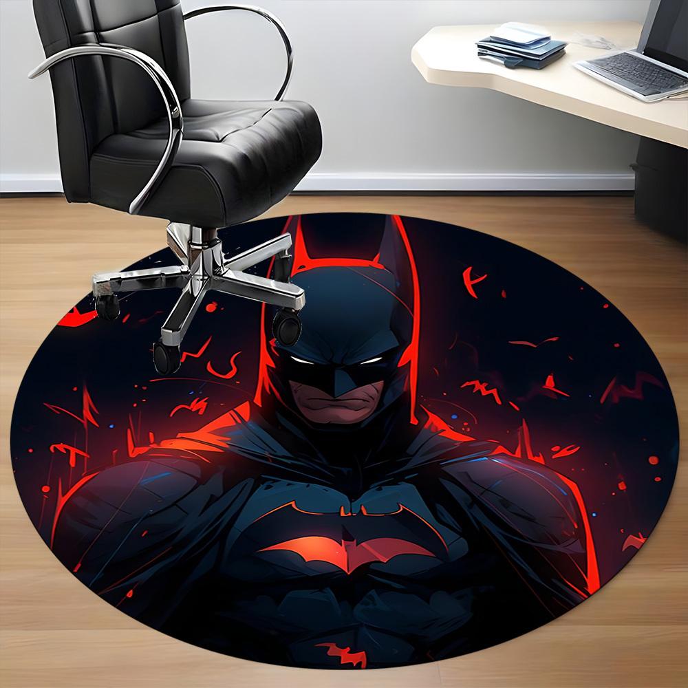 1pc Batman Office Round Area Rug, Under Office Chairs Bedroom Living Room Home Decor, Room Deco, Available in Various Sizes