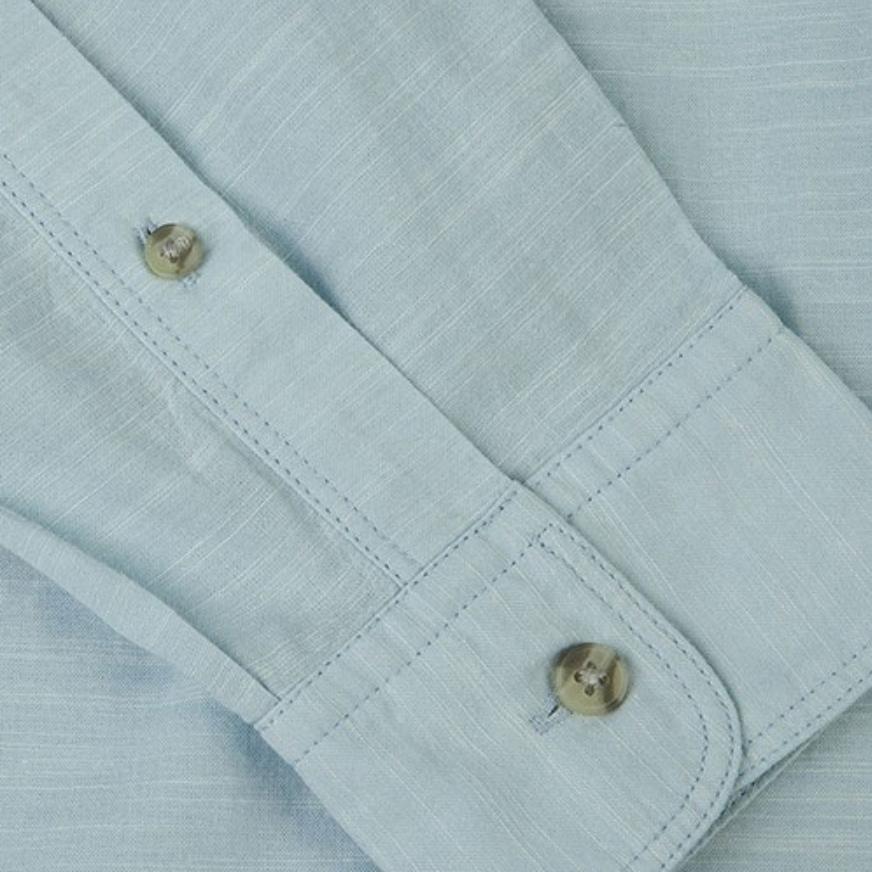 Timberland Solid Color Casual Breathable Long Sleeve Shirt Men Shirts Deep-Blue A2EWJ-B02