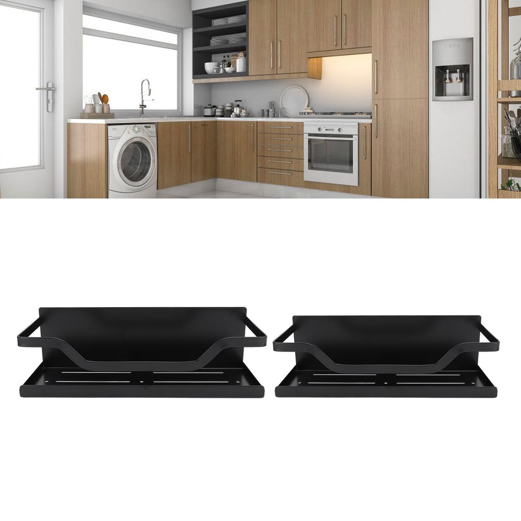 2PCS Magnetic Spice Rack for Refrigerator Carbon Steel Space Saving Spice   Magnetic Shelf for Kitchen Jars Seasoning Bottles