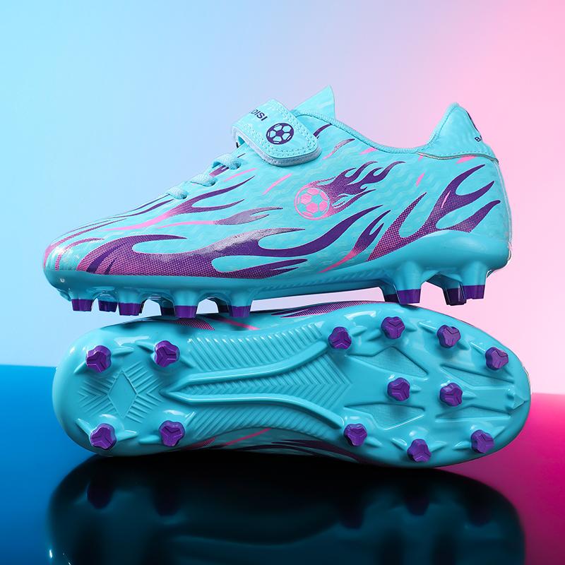 

Kids Youth Soccer Shoes Boys Girls Football Cleats Velcro Tf Fg Training Sneakers Non-Slip Grass Artificial Grass Sport Boots 35