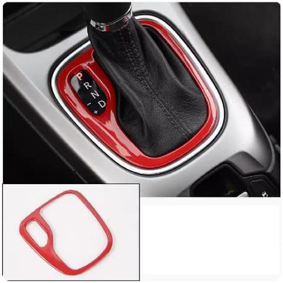 Red Interior ABS Gear Shift Box Panel Trim Cover Compatible with Jeep Compass 2017-2021 (Gear Shift Panel Trim -A)