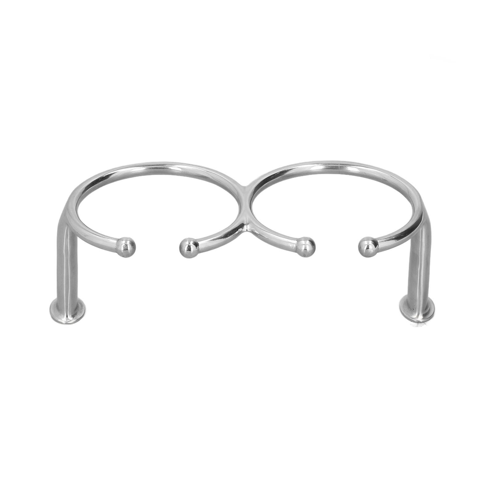 Double Open Ring Cup Holder 316 Stainless Steel Universal for Boat Game Table Sofa Cars