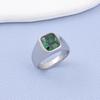R3482 1pc Man/Women Gemstone Style Wedding Titanium Steel Ring,Fashion Men's 316LStainless Steel Lightweight and Compact Rings