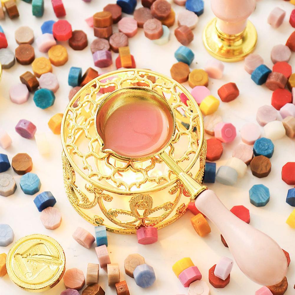 Solid Lacquer Furnace Wood Stove Wax Seal Stamp Melting Furnace Fire Paint Seal Supplies Wax Spoon Sealing Wax Melting Pot Craft