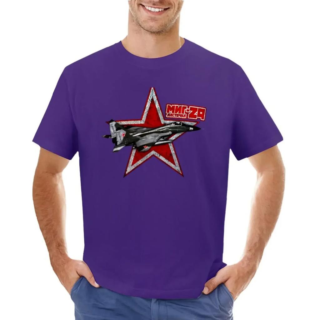 MiG-29 T-shirt quick drying anime clothes Aesthetic clothing mens graphic t-shirts