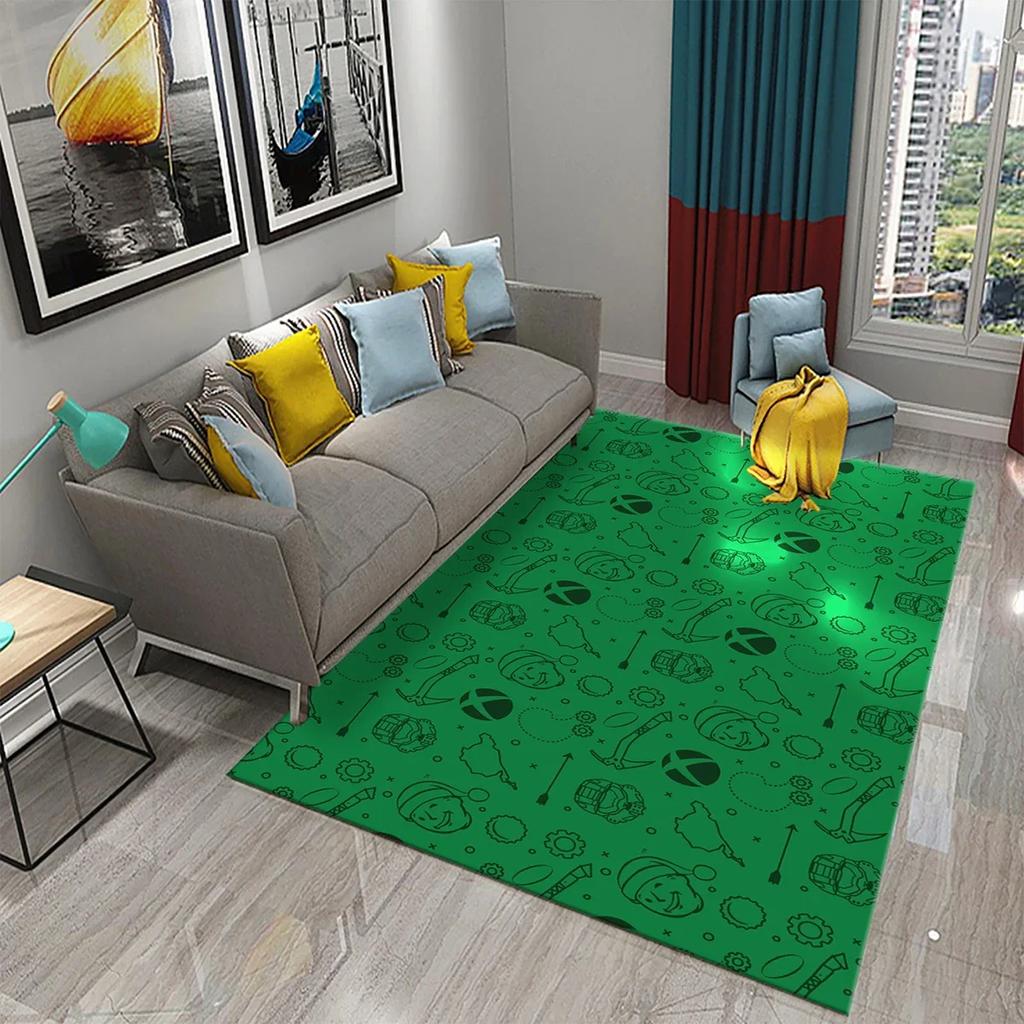 Anime Game Controller Children's Play Area Carpet Children's Game Floor Mat Cartoon 3D Pattern Living Room Decorative Carpet