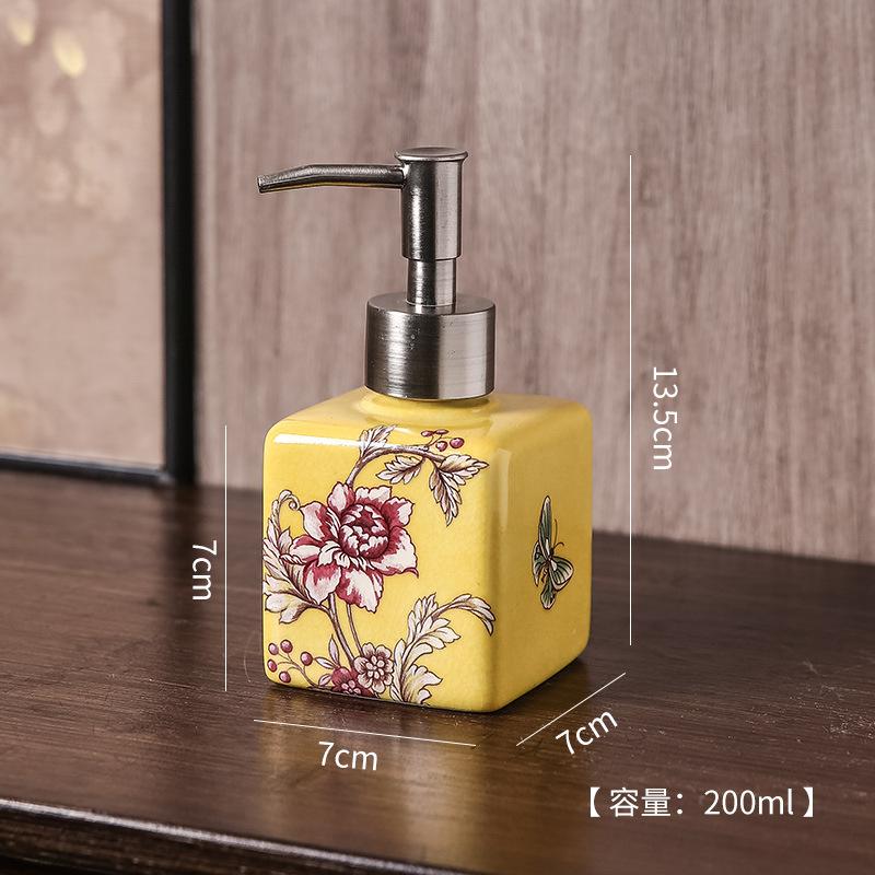 Nordic ceramic hand sanitizer bottle Hotel lotion shampoo bath separate bottle Simple toilet press bottle Bathroom accessories