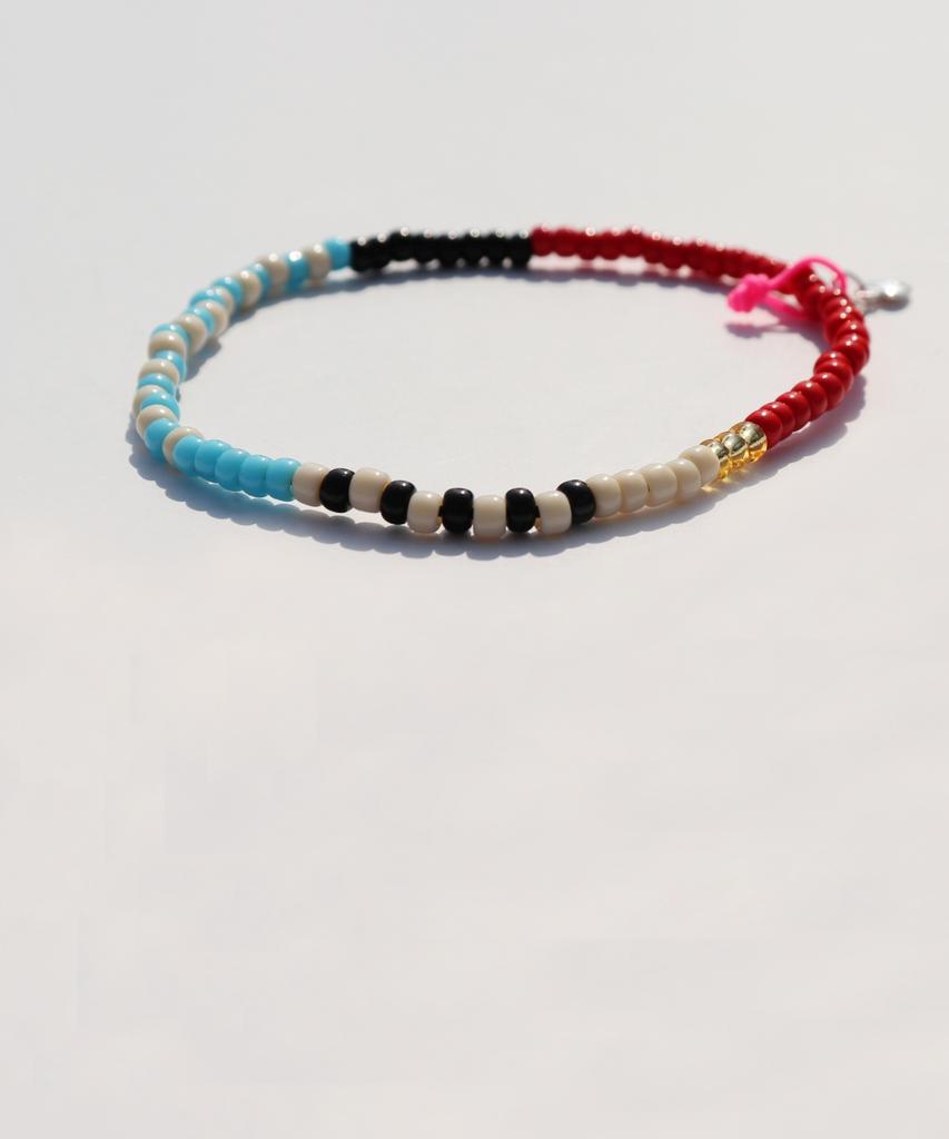 Bonbeau Awesome Color Line Glass Beads Bracelet Color Mix Glass Bead Banding Bracelet