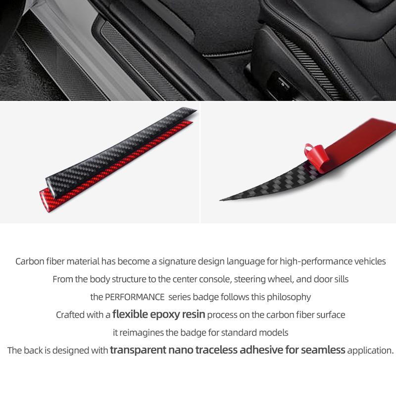 For Ford Mustang GT 2026 2026 Carbon Fiber Rearview Mirror Strip Trim Anti-collision Sticker Car Exterior Protect Accessories