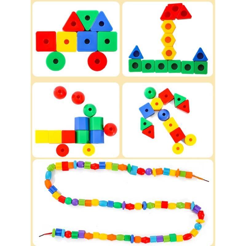 Stringing Bead Children Educational Toy Plastic Materials Fine Play Development