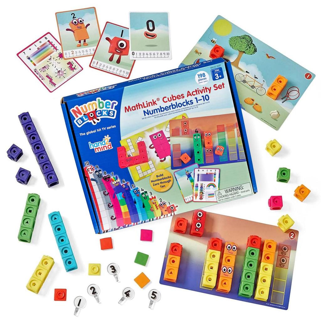 Numberblocks MathLink Activity Math Toy with Japanese Authentic Cubes, 1-10 Cubes, 100-Piece Set, Instructions, 93417-J,