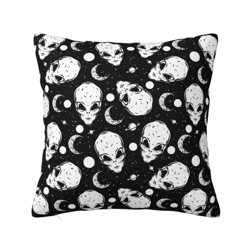 

Custom Space Alien Cushion Cover 40x40cm Velvet Throw Pillow Case for Sofa Car Square Pillowcase Home Decor 30x30cm 12x12in