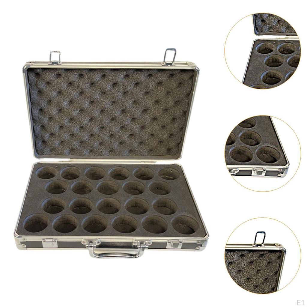 Billiard Balls Storage Box 22 Holder Padded Equipment with Carry Handle Snooker Suitcase