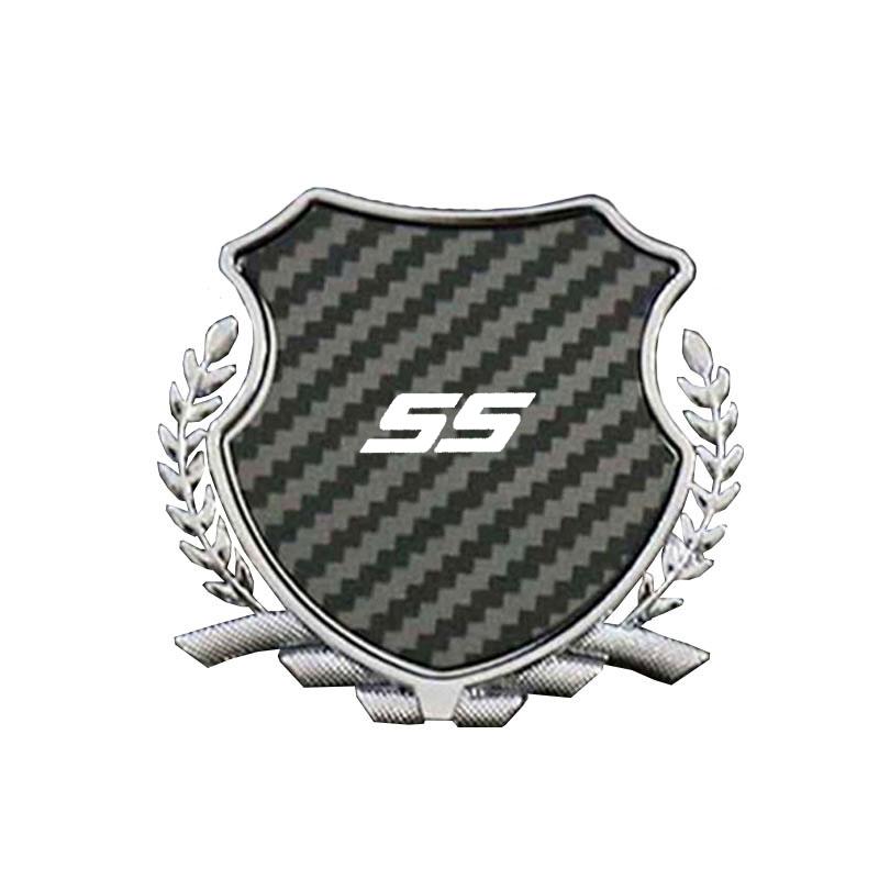 Custom Zinc Alloy Car Fender Emblem Metal Side Window Badge For Chevrolet Ss Logo Exterior Modification Decor Auto Accessories