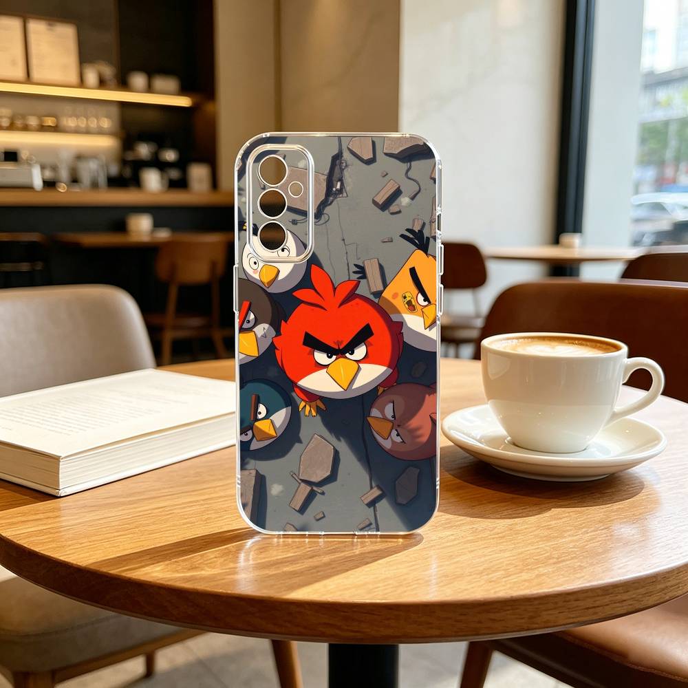 A-Angry B-Birds GAME Phone Case For SamsungA10,12,20,21S,30,31,40,50,51,52,70,71 Transparent Cover Samsung a12
