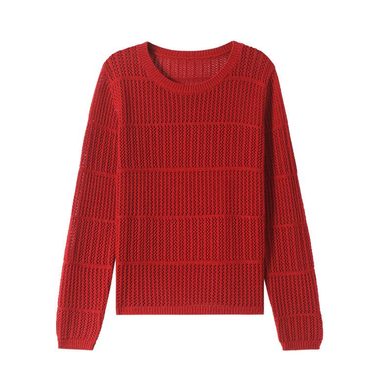 2025 Women's Hollow Knit Autumn Sweater: Slimming, Fashionable & Elegant