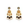 Medieval Court Style Fringed Pendant Pearl Earrings Light Luxury High-End Diamond-Set Niche Design Fashion Earrings Women