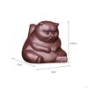 Statue, Miniature Kitten Figurines, Desk Figurine, Sculpture, Purple Clay, Tea Pet for