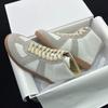 Genuine Leather Flat Bottom High Top Shoes Unisex Outdoor Walking Fashion German Training Shoes  Designer Casual Footwear