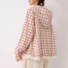 Cherry Blossom Plaid Hooded Shirt - Spring/Summer 2026 Collection
