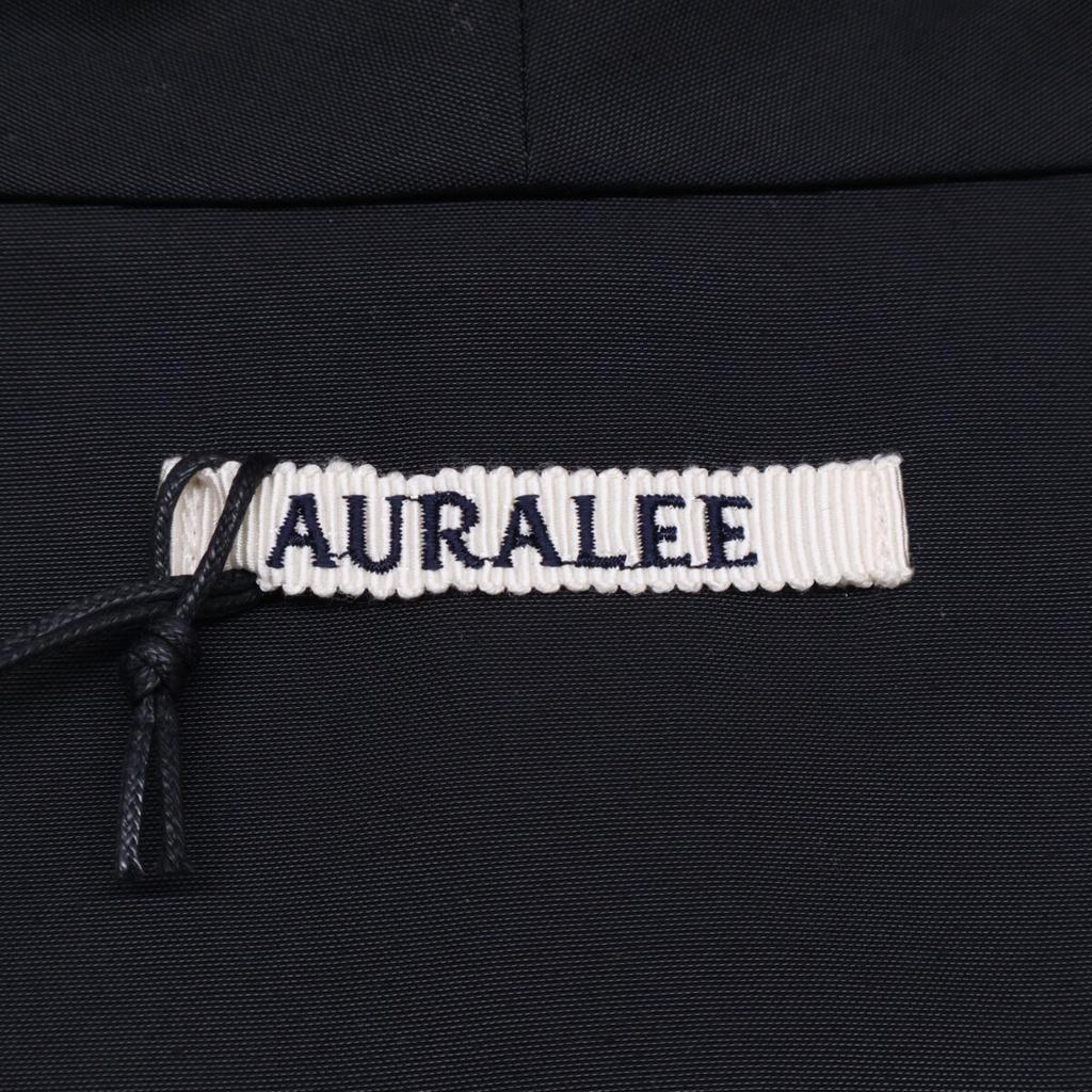 AURALEE Brand new unused A23SB02PC HIGH DENSITY COTTON POLYESTER CLOTH HOODED BLOUSON coat 38 blackUsed