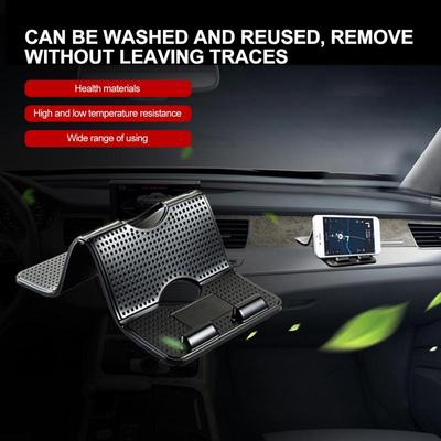 Anti-Slip Car Phone Holder Foldable Auto Phone Bracket Car Mobile Phone Stand Silicone Pad Auto Interior Accessories