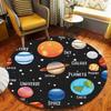 Solar System Galaxy Round Carpet Space Star Kids Room Play Mat Soft Non-slip Circle Rug Children Bedroom Living Room Decor Mat