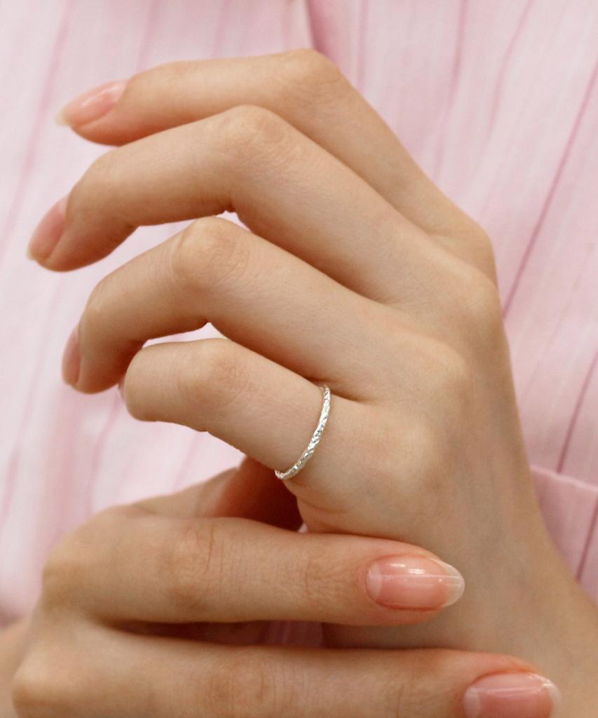 47Bag 925 Silver Daily Fish Bold Pinky Ring