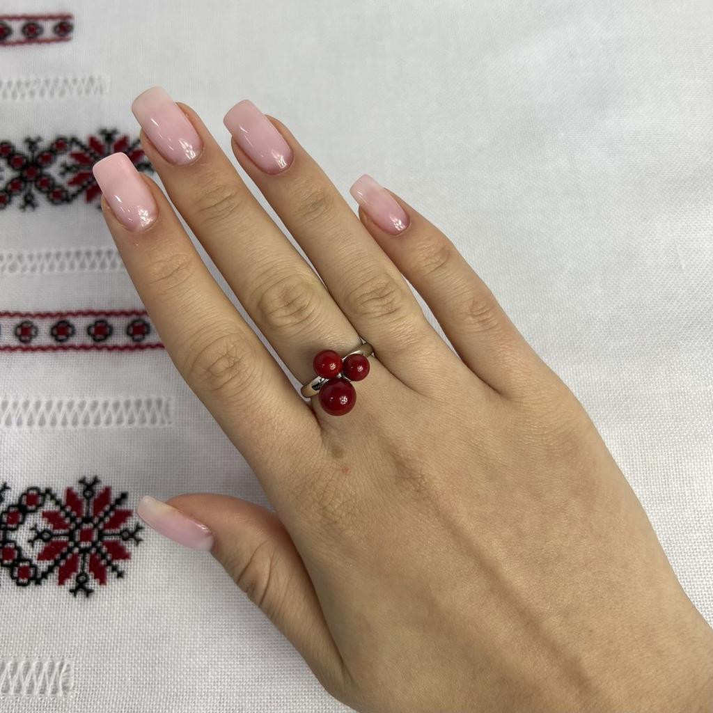 Silver Ring with Coral (2136262)
