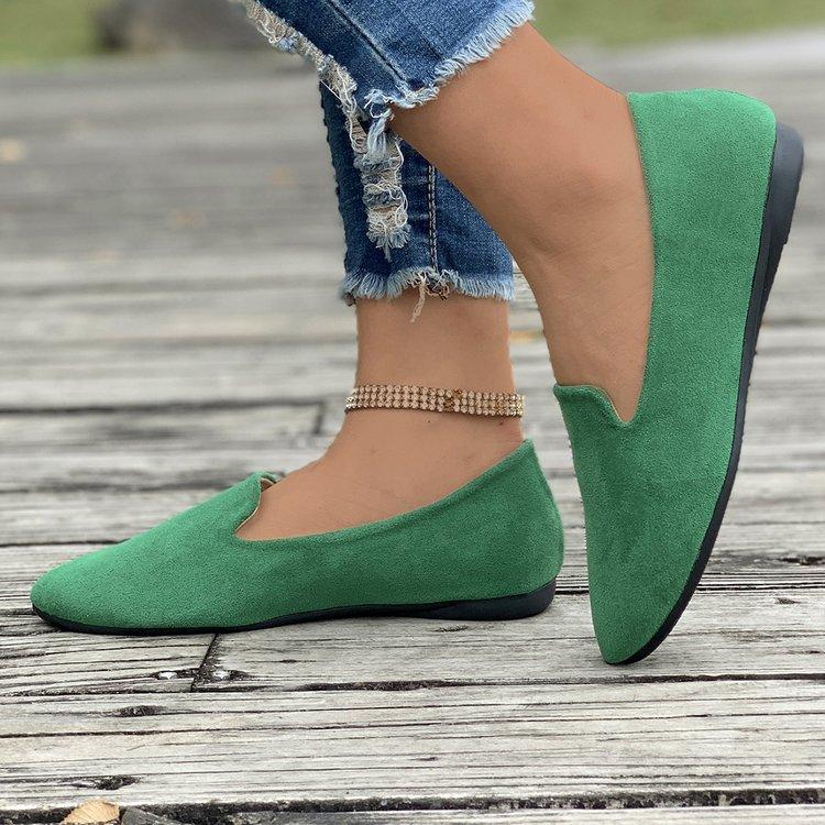 

Модная весенне-осенняя обувь для женщин Удобные повседневные слипоны больших размеров 36-43 Лоферы Нескользящая обувь Zapatos De Mujer Женская обувь 43 зелёный