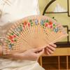 Home Decor Antique Spanish Wooden Fan Traditional Classic Hand-painted Fan Colorful Decorative Folding Fan Photography Prop