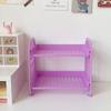 Zweischichtiges Ausgeschnittenes Kunststoffregal Desktop Küchenorganizer Badezimmer Zweischichtiges Make-up-Aufbewahrungsregal