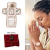 1/2Pcs Handmade Stitched Pocket Shrine Mini Scripture Faith Prayer Pocket Portable Jesus