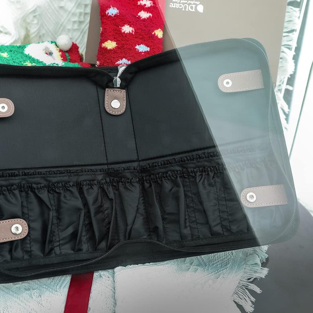 DUcare Makeup Brush Storage Makeup Freestanding Makeup Brush Holds 30 Brown Not for Makeup Artists and Professionals Case, Pouch, Organizer, Brushes,