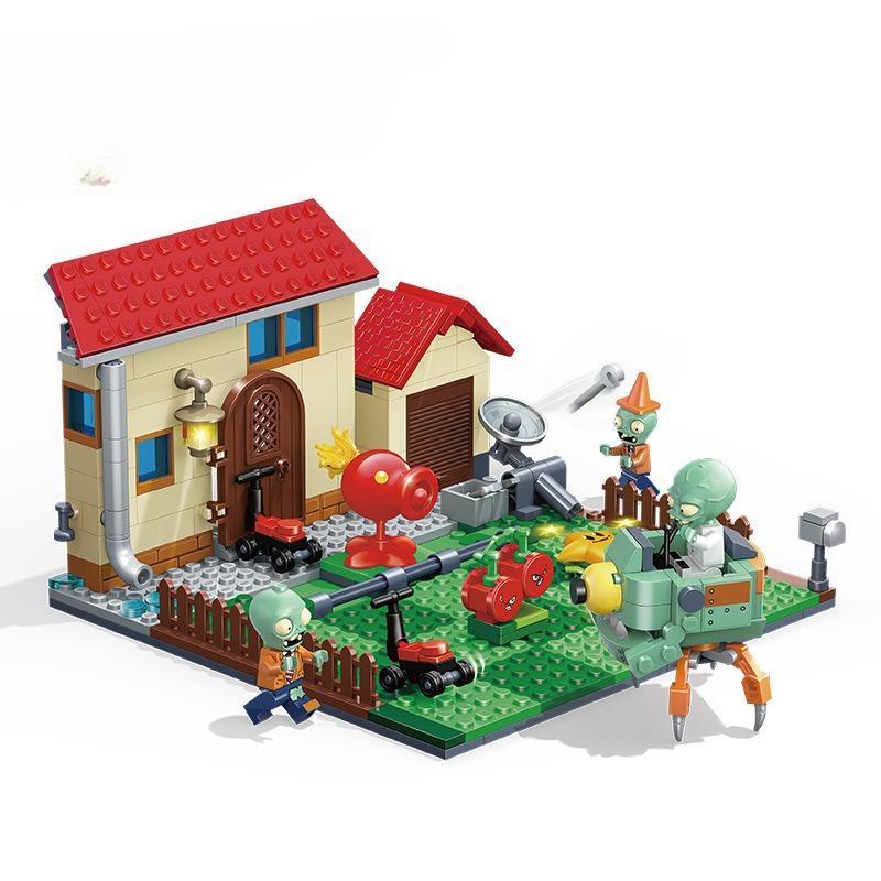 320 PEZZI Albero da Guerra Zombie Casa sull'Albero Blocchi da Costruzione Set Attacco Zombie Giardino Pazzo Modello Mattoncini Giocattoli per Bambini Regalo di Compleanno NO SCATOLA