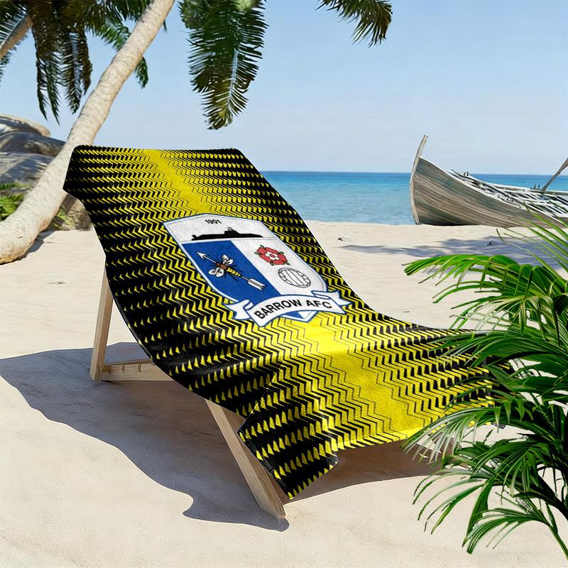 BARROWA FC Print Beach Towel, Large Soft Quick Dry Towel for Beach Camping Swimming