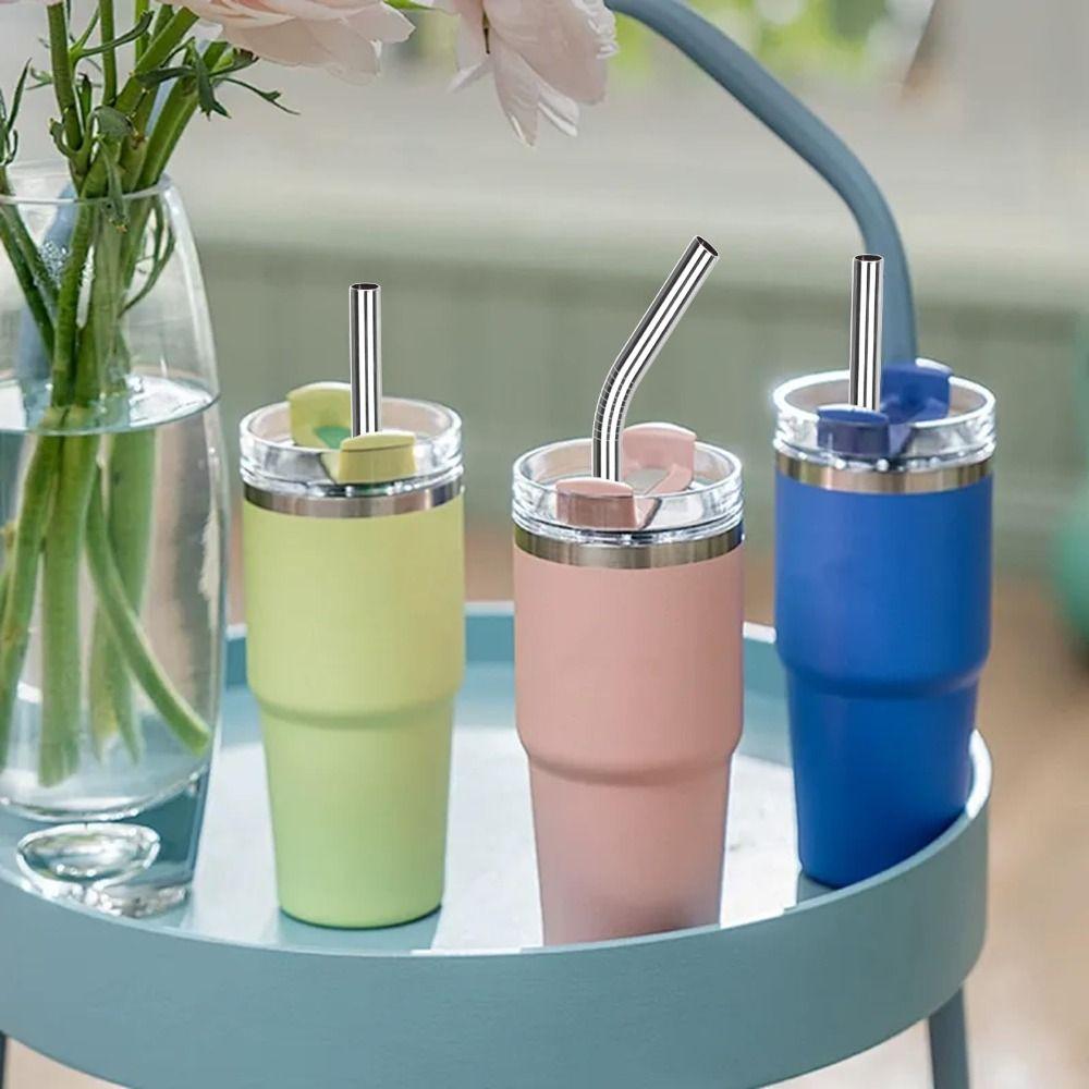6 PCS for 40 Oz Cup Tumbler Metal Straws Reusable 3 Straight Drinking Accessories Stainless Steel for 40 oz Cup Tumbler