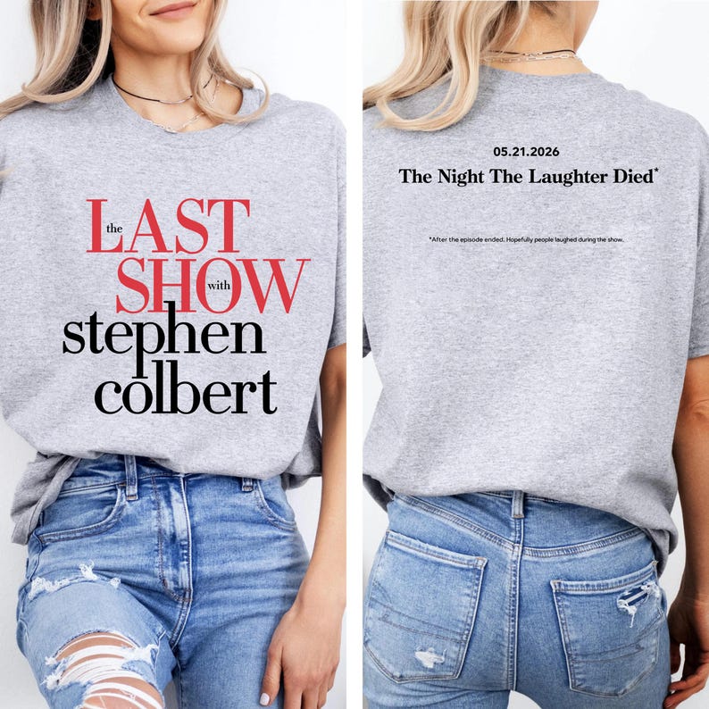 

2026 Summer Fashion Trendy Tee Men Women Vintage Top The Last Show With Stephen Colbert 2026 Shirt - TV Show Graphic Tee L